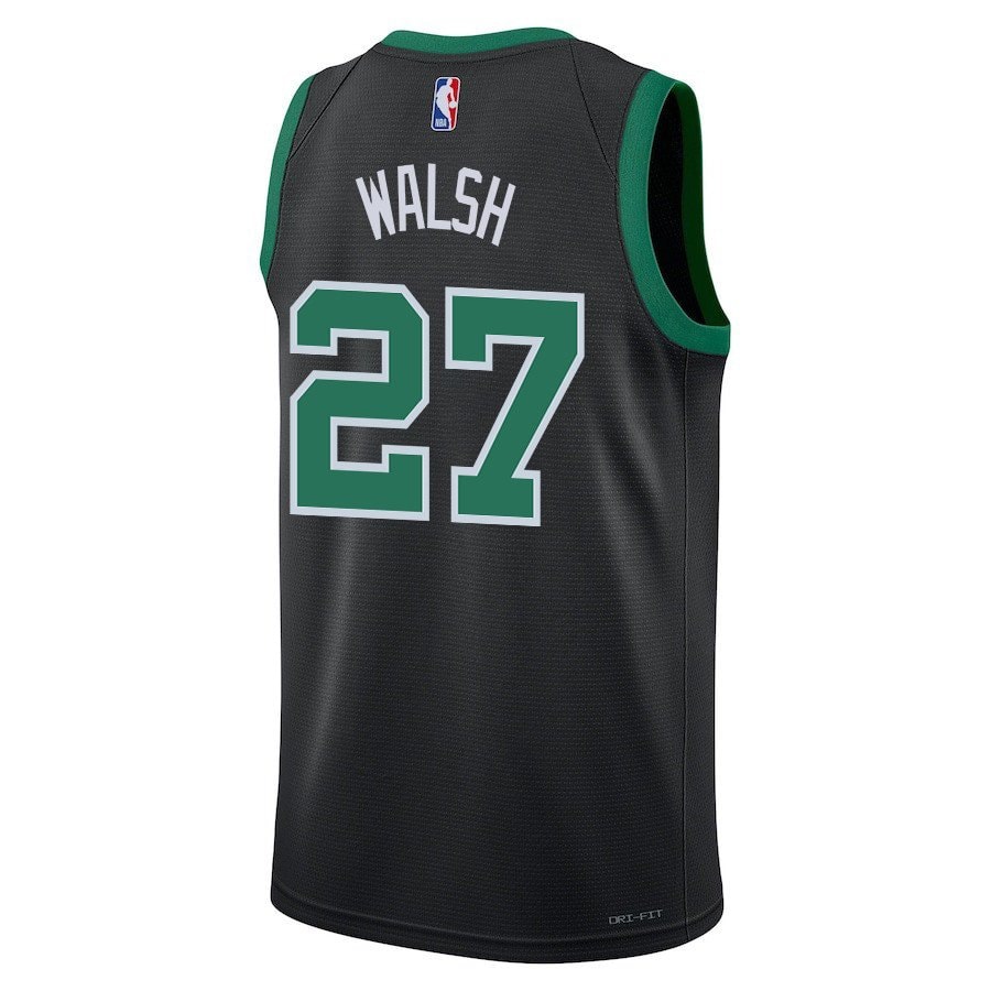 Jordan Walsh 27 Boston Celtics 2024 Finals Champions Swingman Jersey Statement Edition Black