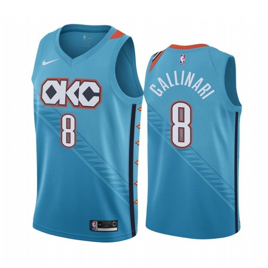 Oklahoma City Thunder Danilo Gallinari #8 City Edition Men's Basketball Jersey Multicolor