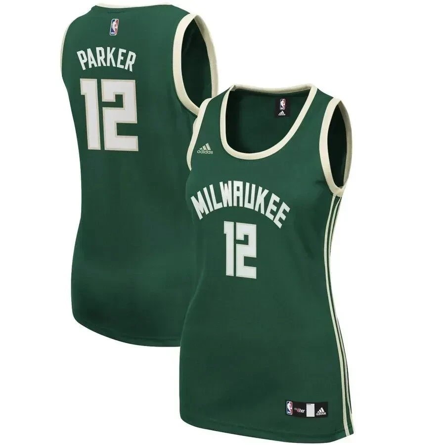 Jabari Parker Milwaukee Bucks Women's Road Jersey Green Multicolor