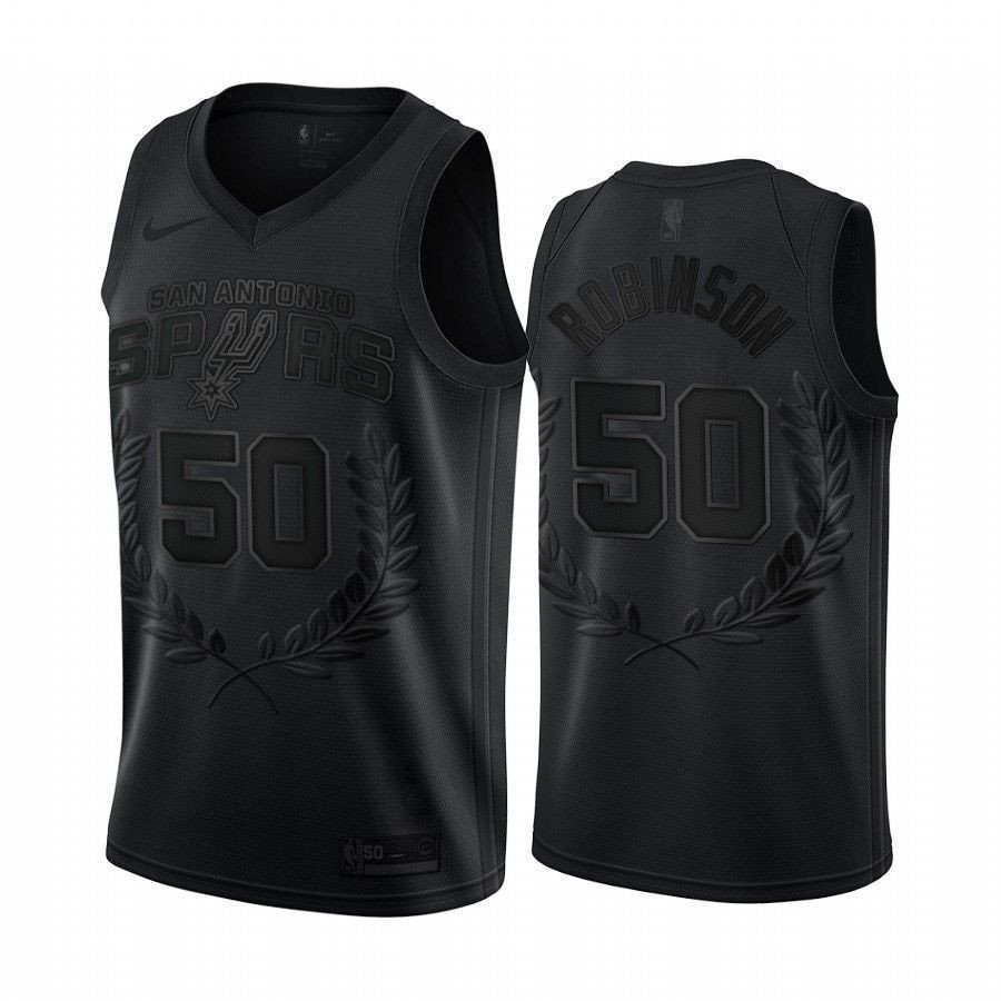 Men's David Robinson 50 San Antonio Spurs Black MVP Jersey