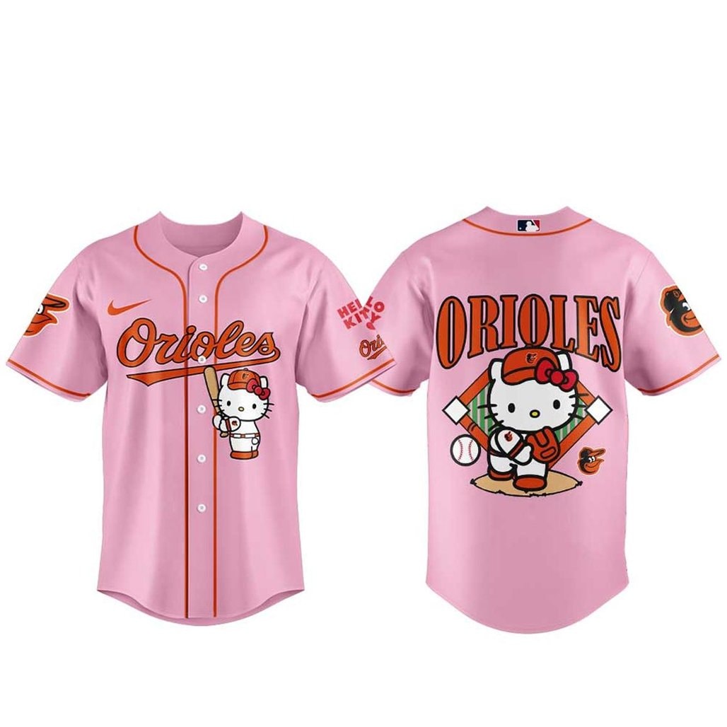 Baseball Team Hello Kitty 2026 Kawaii Night Pink Baseball Jersey