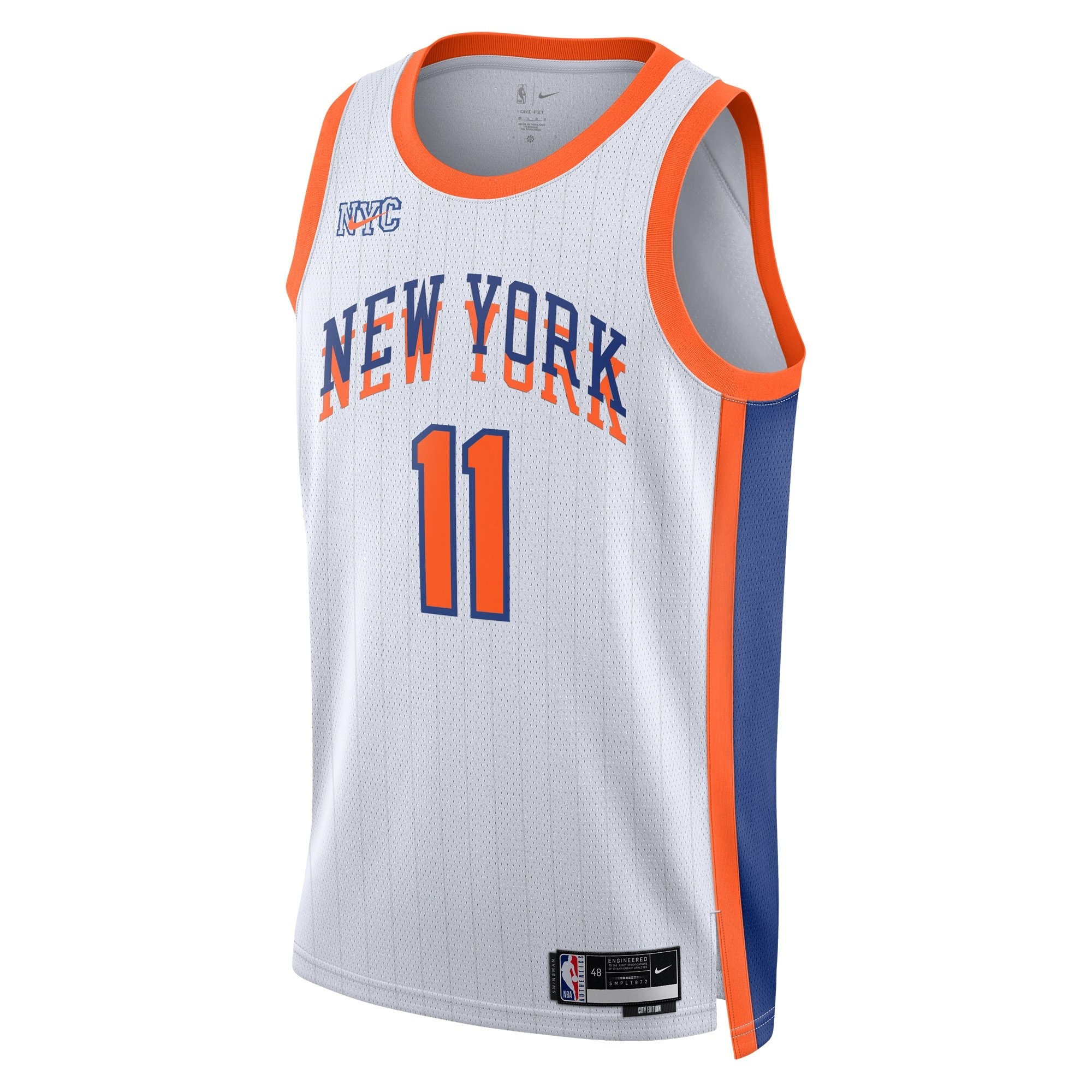 New York Knicks City Edition Swingman Jersey 2024 White Jalen Brunson Unisex