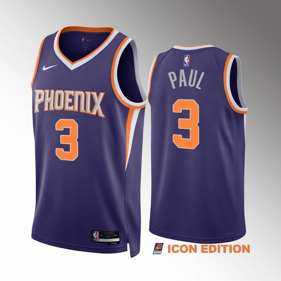 Chris Paul 3 Basketball Team Purple Icon Edition Men Jersey Swingman