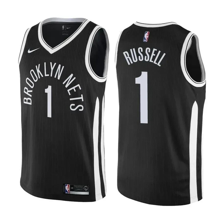 Basketball Team Male D'angelo Russell 1 City Edition Black Jersey