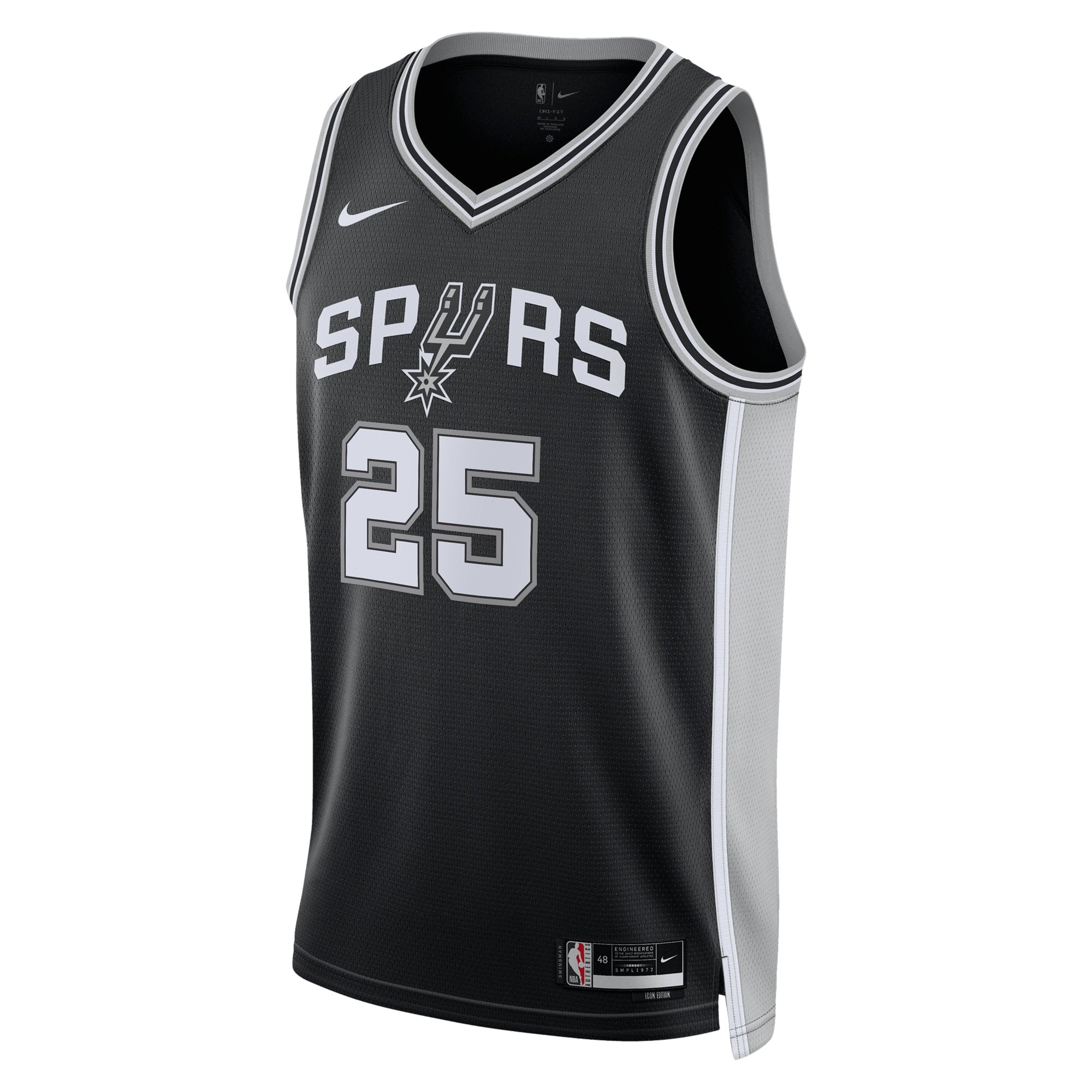 San Antonio Spurs Icon Edition Swingman Jersey Black Sidy Cissoko Unisex
