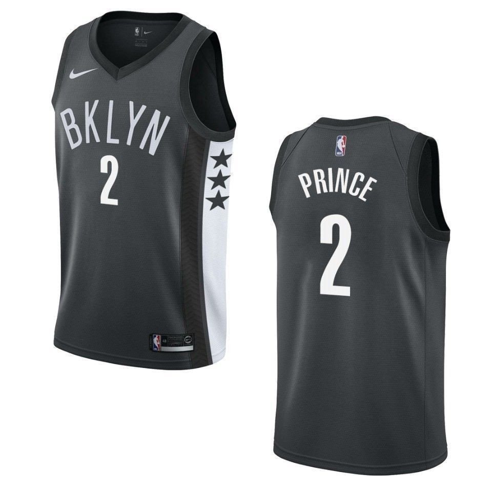 Men's Brooklyn Nets Taurean Prince Statement Swingman Jersey Black S-3XL