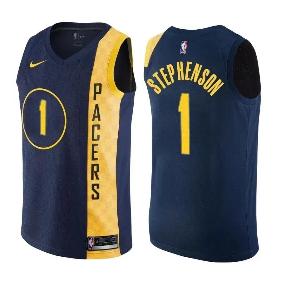 Men's Lance Stephenson Indiana Pacers City Edition Navy Basketball Jersey S-3XL
