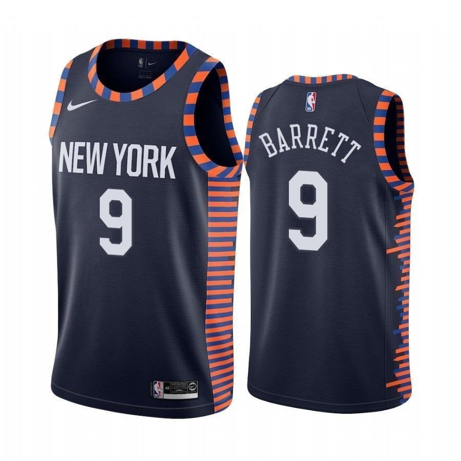 New York Knicks RJ Barrett #9 City Edition Men's Basketball Jersey Multicolor