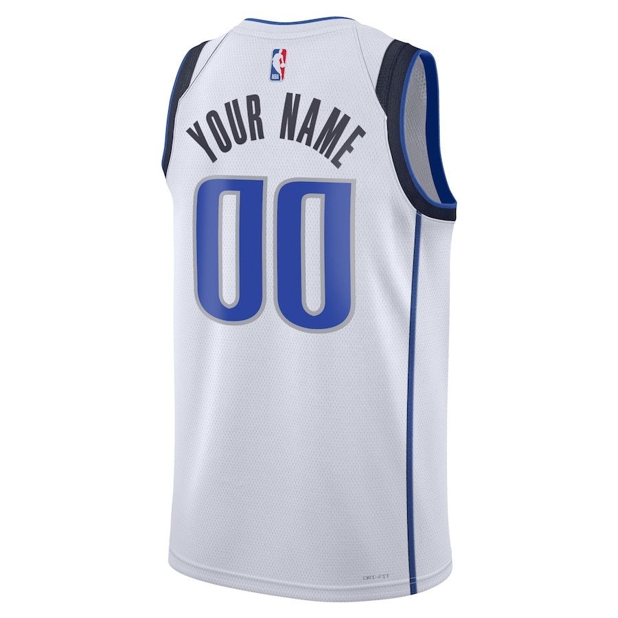 Dallas Mavericks 2023/24 Association Swingman Custom Jersey White Mens S-3XL