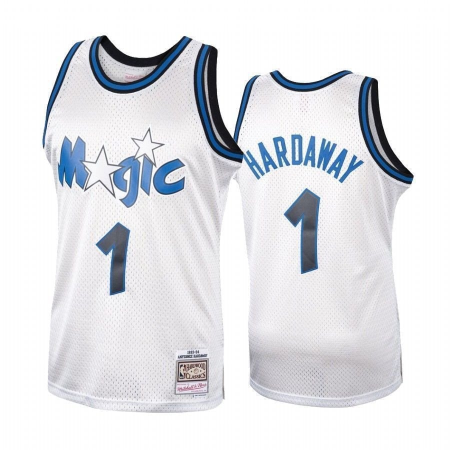 Men's Orlando Magic Penny Hardaway Platinum Hardwood Classics Jersey Size S-3XL