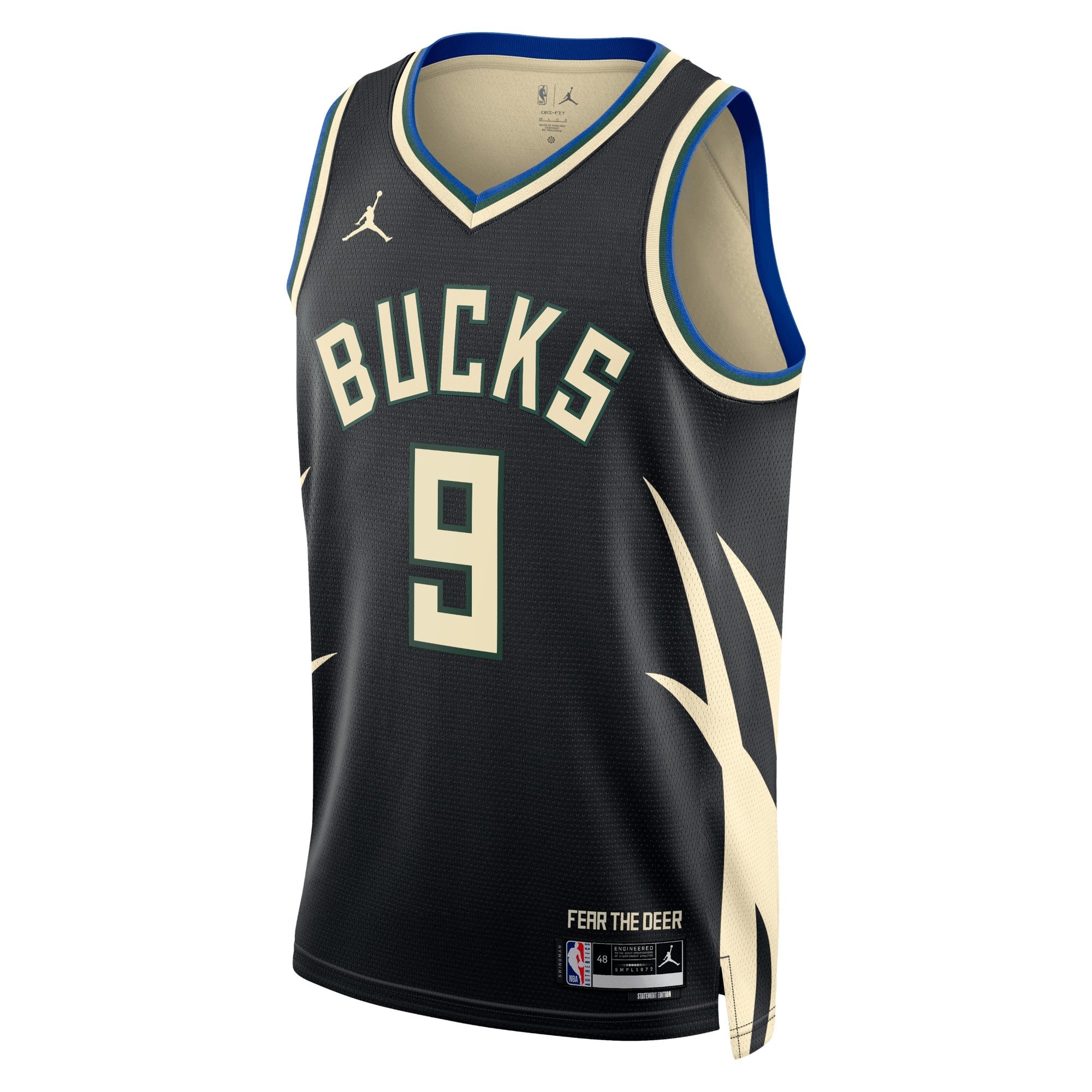 Milwaukee Bucks Jordan Statement Edition Swingman Jersey Black Bobby Portis Jr Unisex