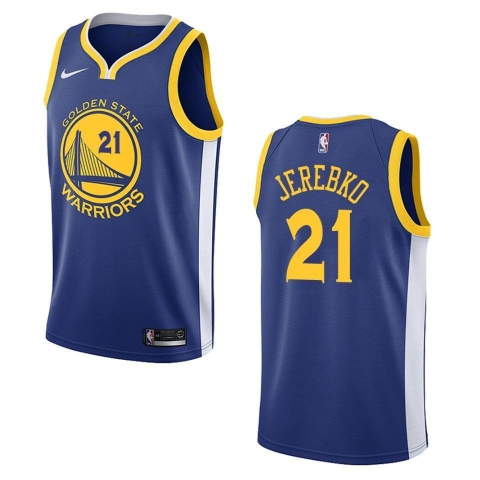 Men's Golden State Warriors Jonas Jerebko #21 Icon Swingman Jersey Blue