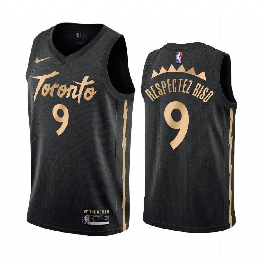Serge Ibaka Respectez Biso Raptors City Edition Unisex Jersey Multicolor