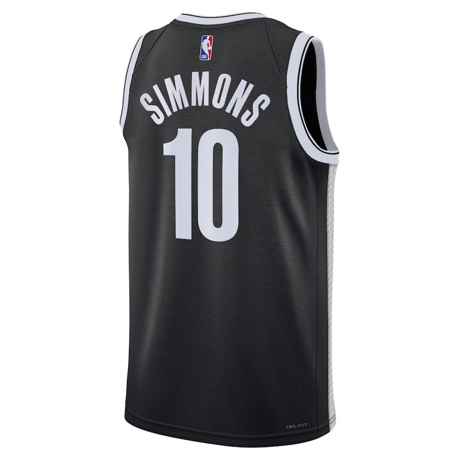 Ben Simmons 10 Brooklyn Nets Unisex Swingman Jersey Icon Edition Black