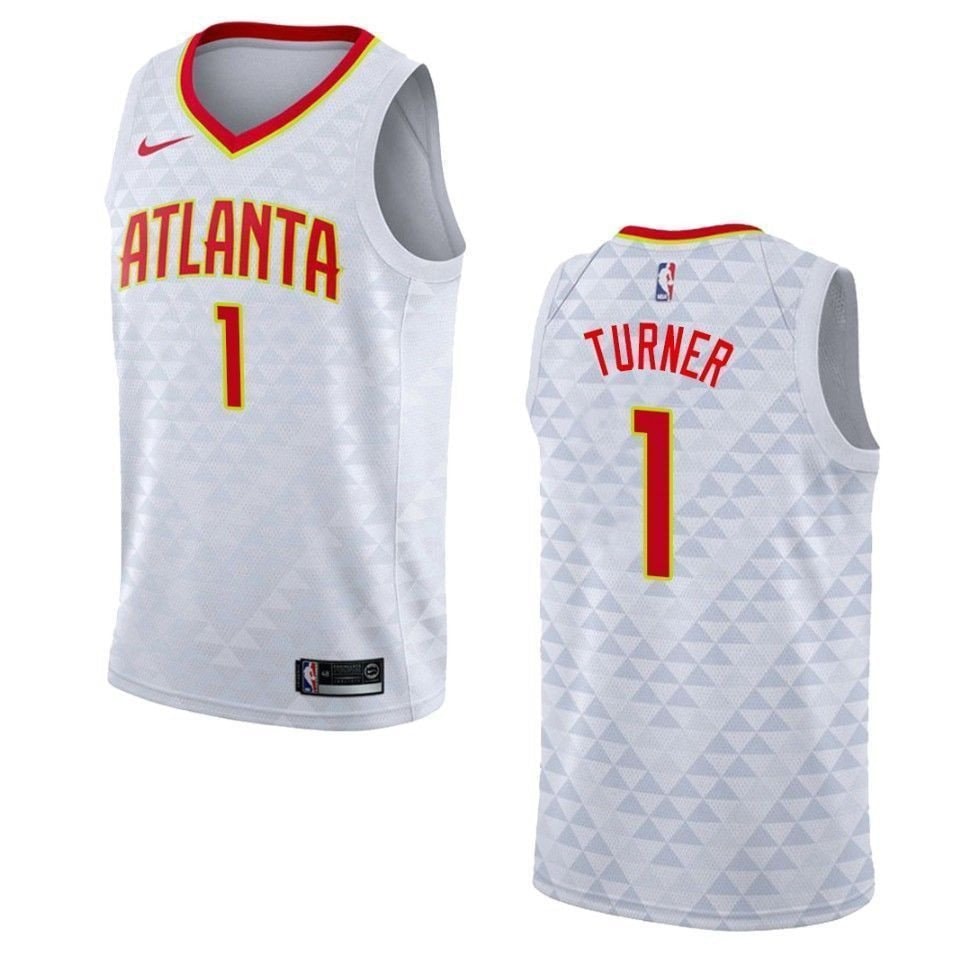 Men's Atlanta Hawks Evan Turner Association Swingman Jersey White