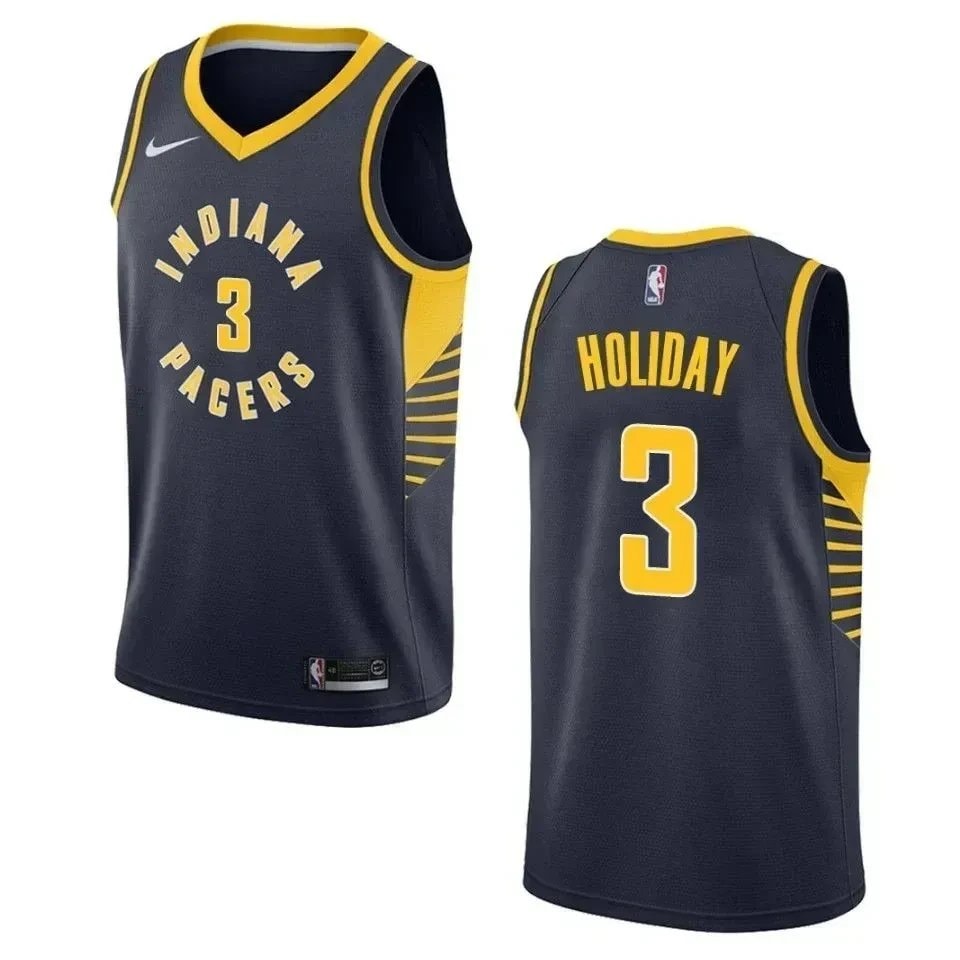 Men's Indiana Pacers Aaron Holiday Icon Edition Swingman Jersey Navy