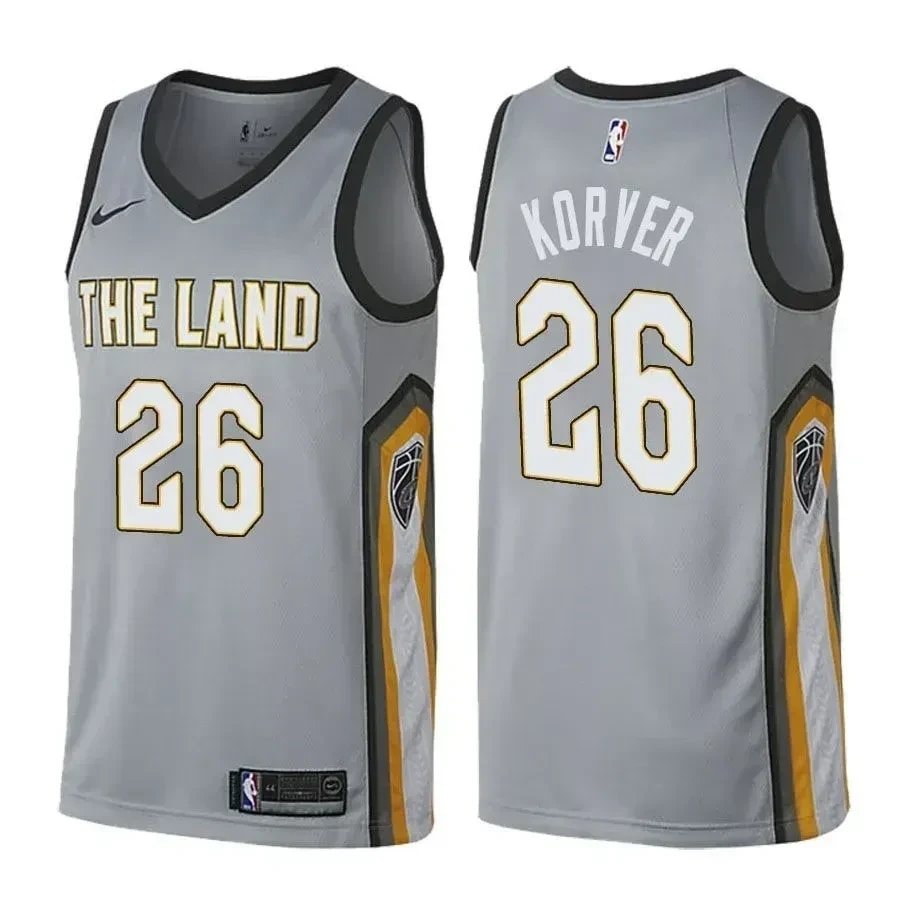 Cavaliers Kyle Korver 26 City Edition Gray Men's Basketball Jersey