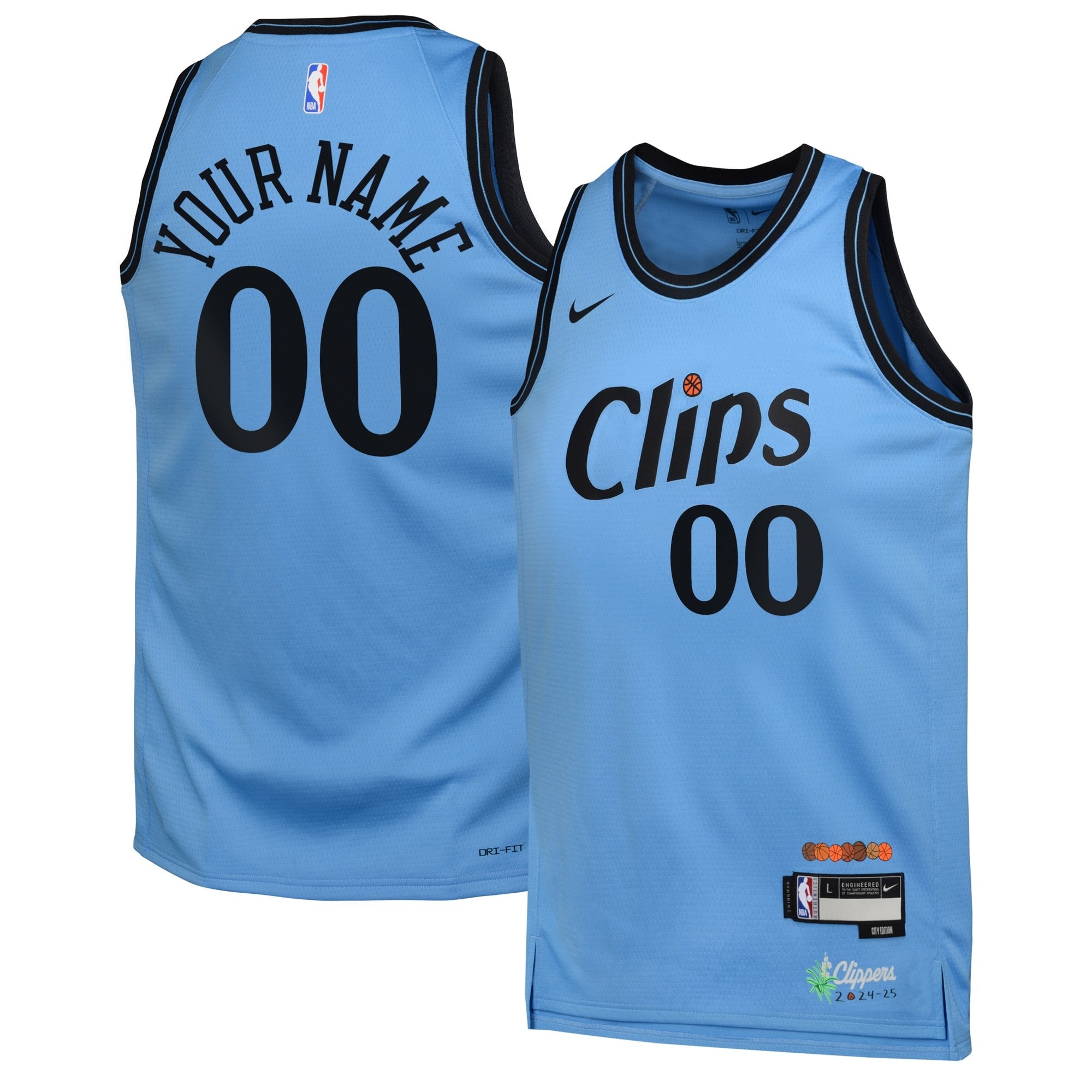LA Clippers City Edition Swingman Jersey 2024 Custom Youth Multicolor