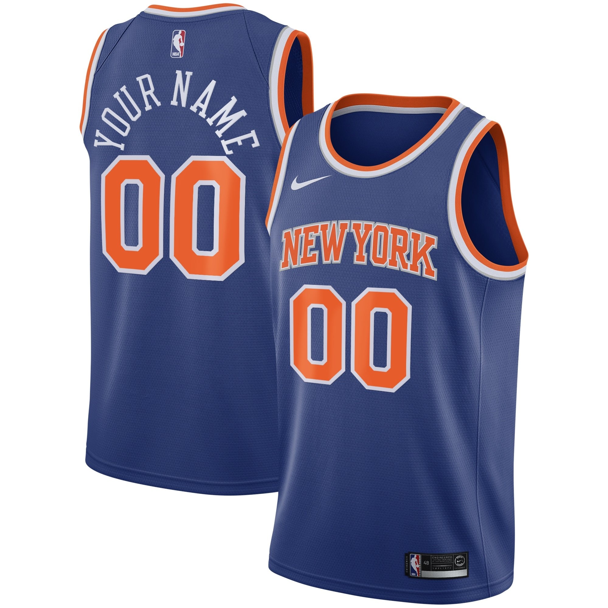 New York Knicks Icon Swingman Custom Youth Jersey - Multicolor Unisex Sizes S-3XL