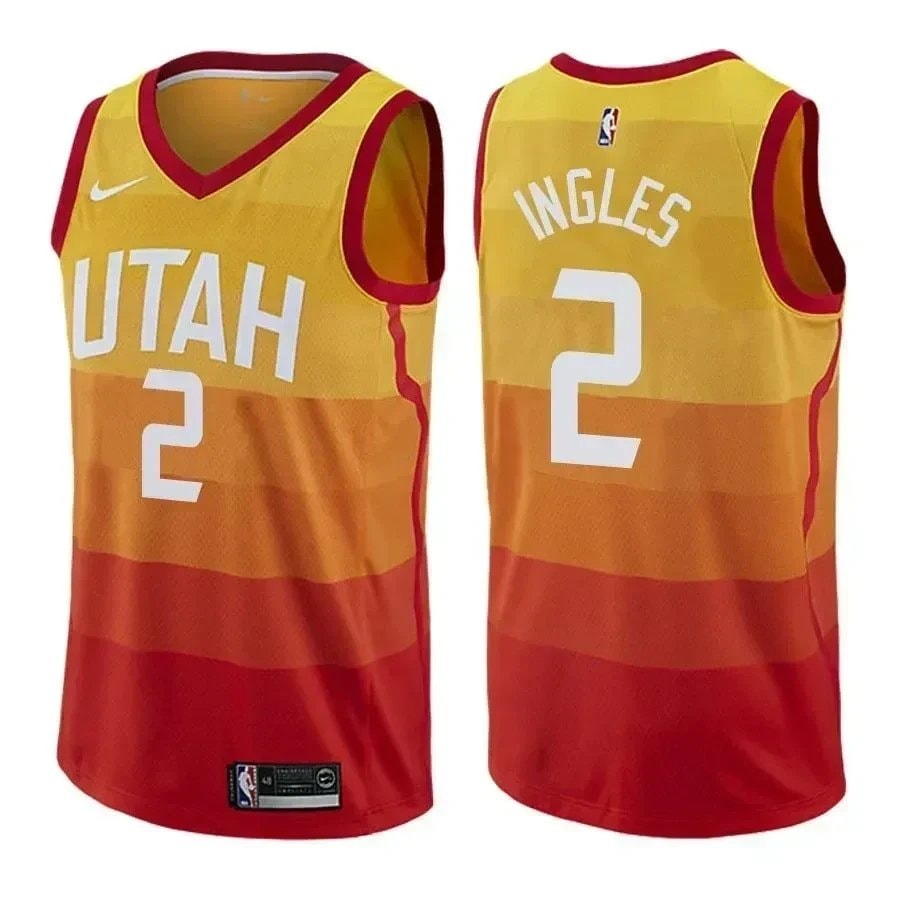Joe Ingles Jazz City Edition Gold Men's Basketball Jersey S-3XL