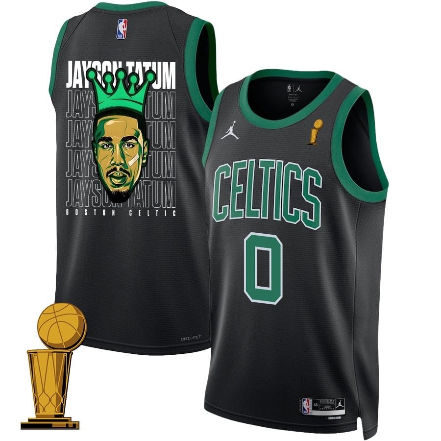 Jayson Tatum 0 Boston Celtics 2024 Champions Swingman Jersey Finals Patch Unisex