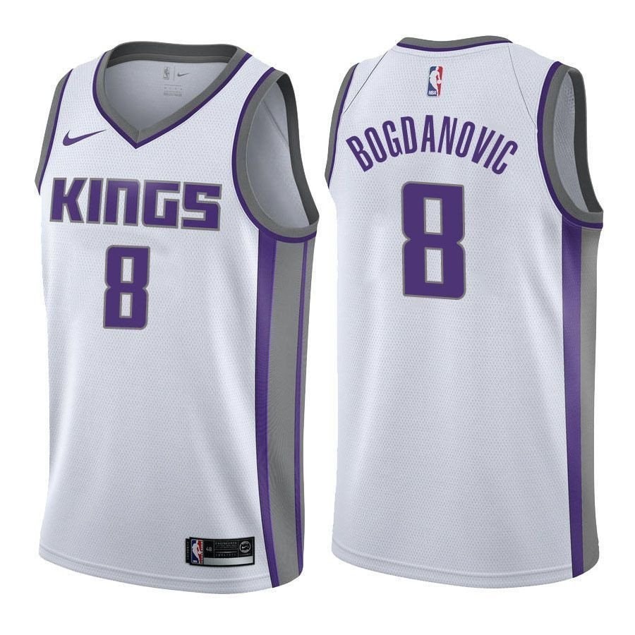 Men's Bogdan Bogdanovic #8 Association White NBA Basketball Jersey