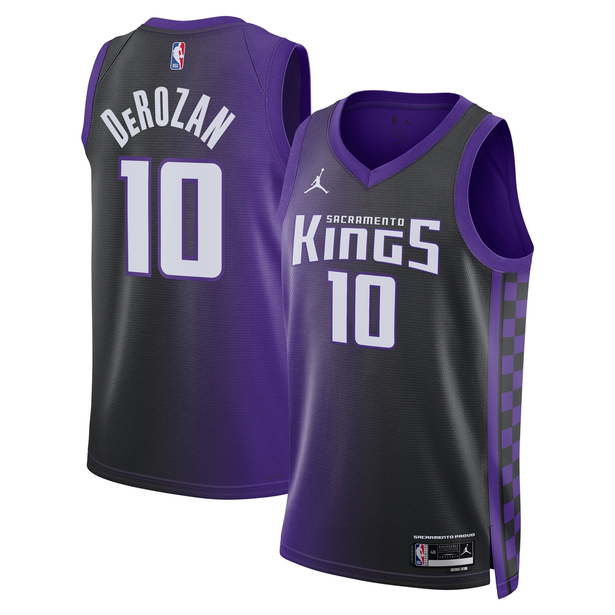 Sacramento Kings DeMar DeRozan Statement Edition Swingman Jersey Purple Unisex
