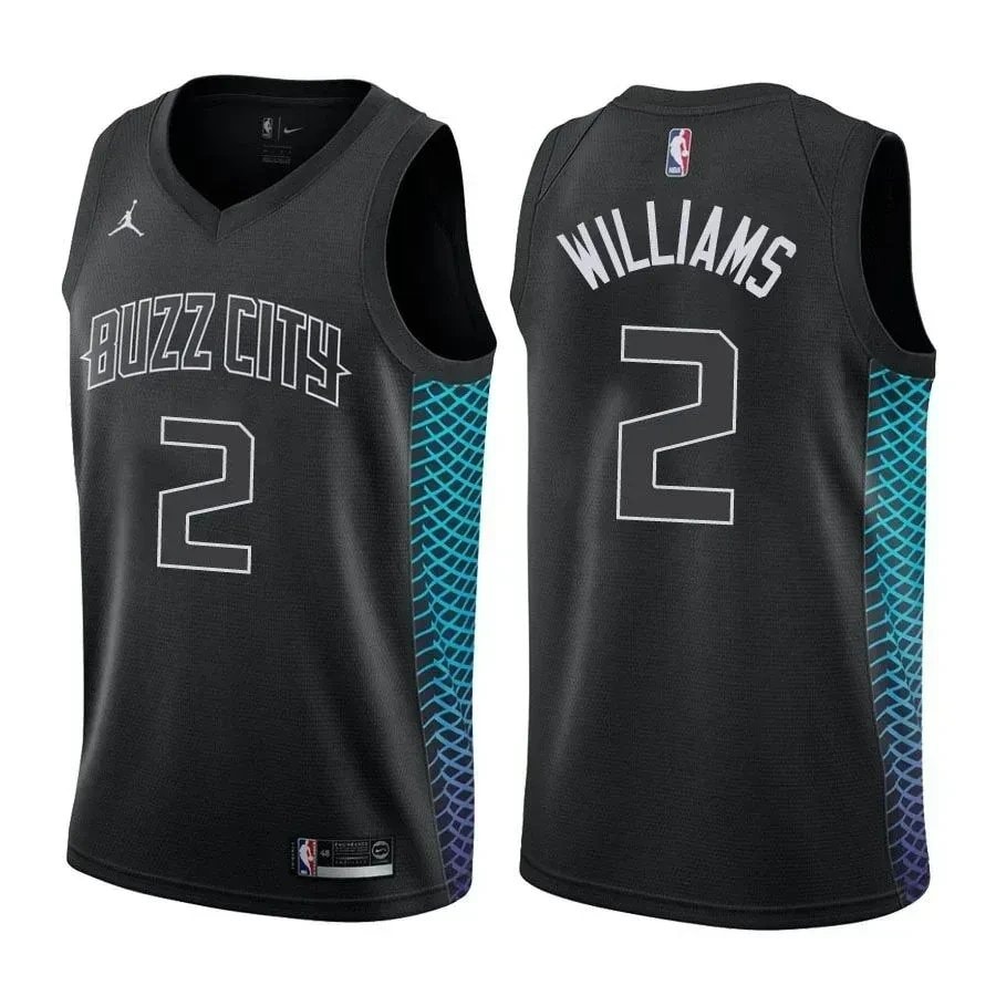 Men's Basketball Team Male Marvin Williams 2 City Edition Black Jersey