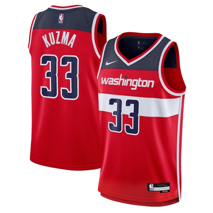 Kyle Kuzma 33 Washington Wizards Unisex Swingman Jersey Icon Edition Red