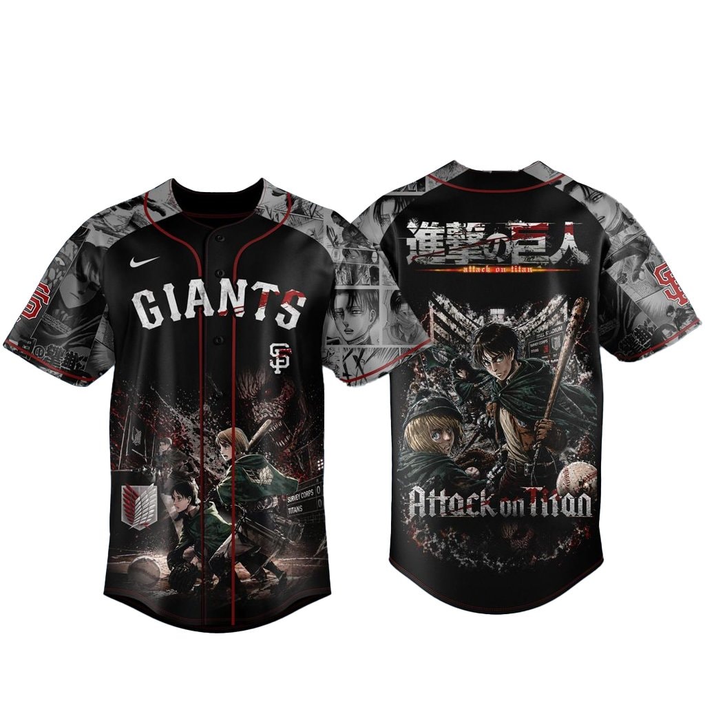 Baseball Team x Attack on Titan 2026 Baseball Jersey