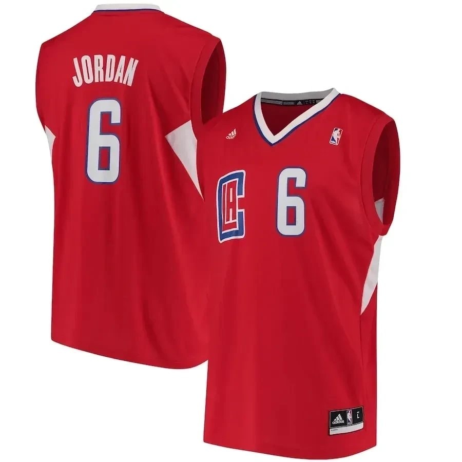 DeAndre Jordan LA Clippers Jersey Red Unisex Adult Sizes S-3XL