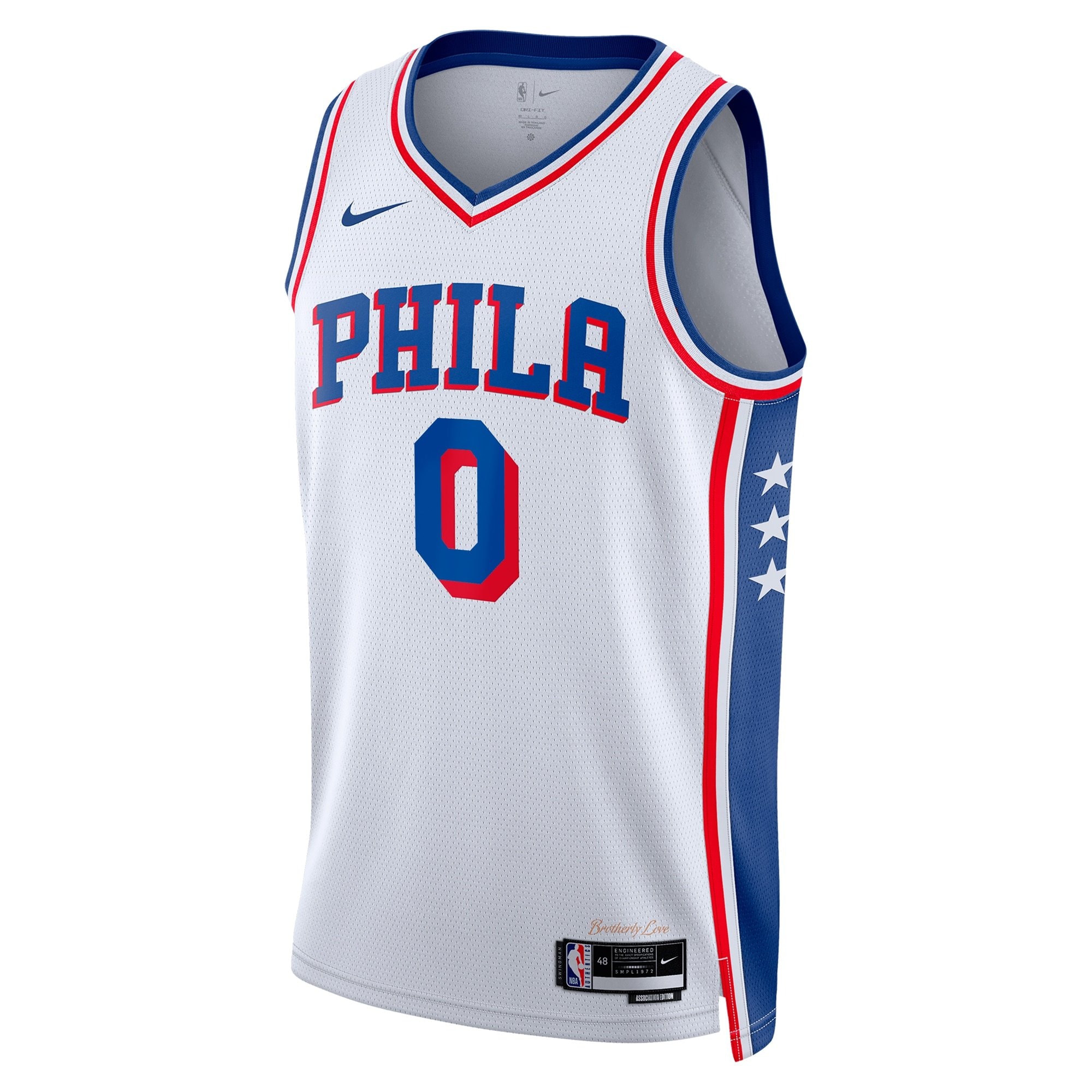 Philadelphia 76ers Association Edition Swingman Jersey White Tyrese Maxey Unisex