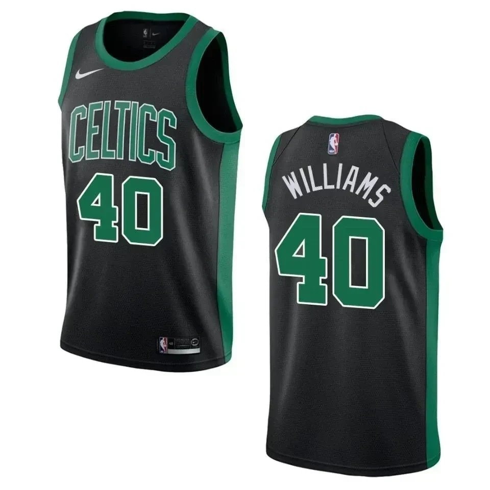 Men's Boston Celtics Grant Williams #40 Statement Swingman Jersey Black Multi Color
