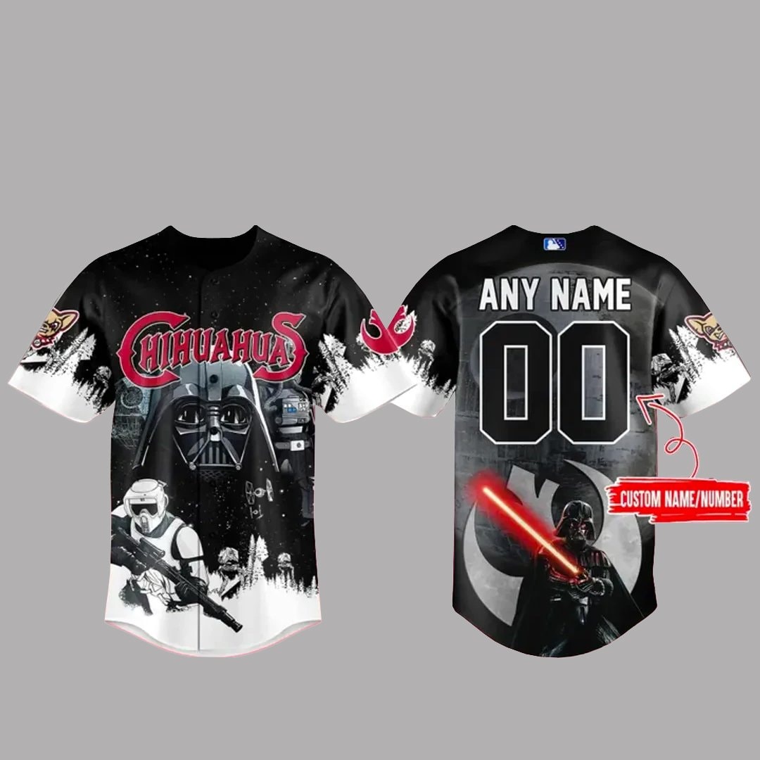 Custom Name and Number El Paso Chihuahuas Star Wars Night 2026 Baseball Jersey