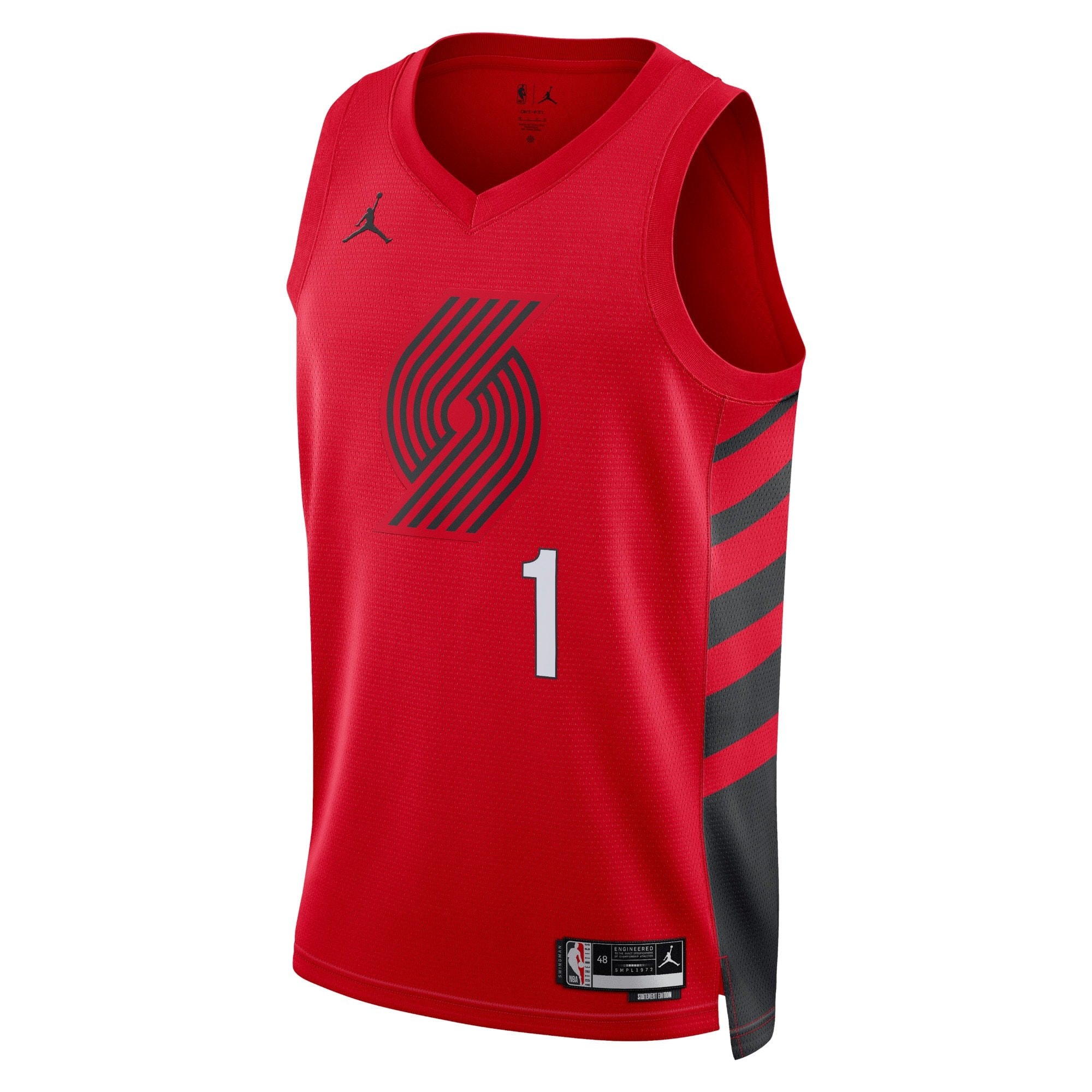 Portland Trail Blazers Jordan Statement Edition Swingman Jersey Red Anfernee Simons Unisex