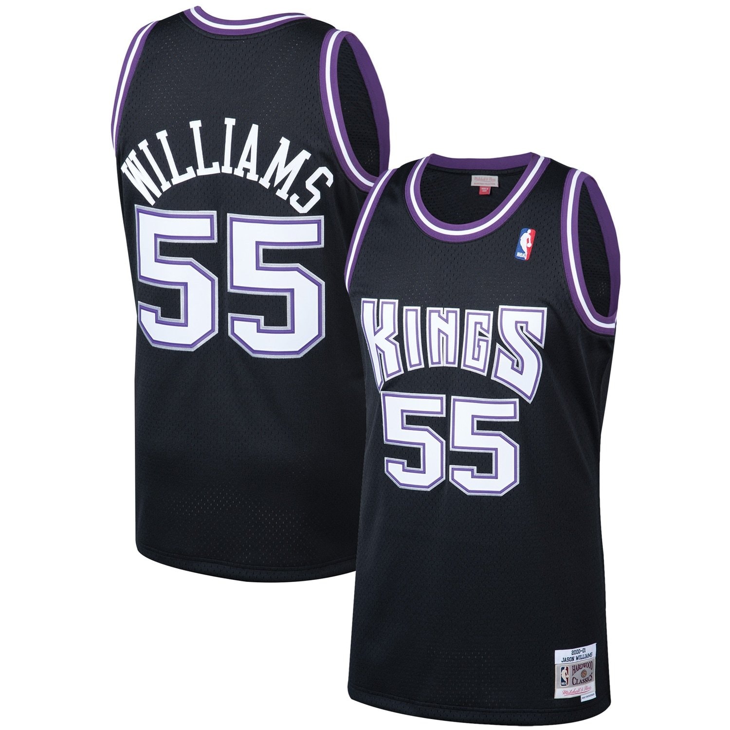 Men's Mitchell & Ness Jason Williams Black Sacramento Kings 2000-01 Hardwood Classics Swingman Jersey