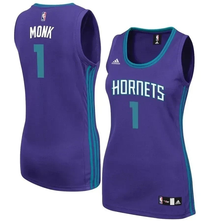 Malik Monk Charlotte Hornets Women's Team Jersey Purple Multicolor Sizes S-3XL
