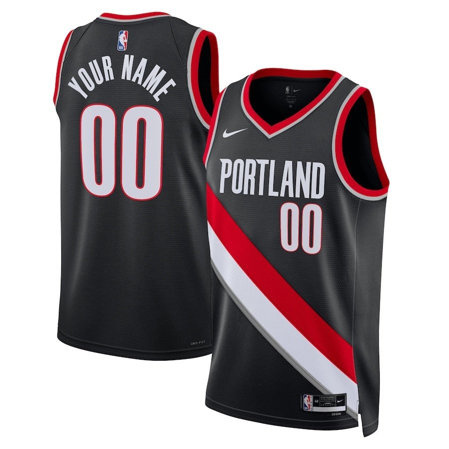 Portland Trail Blazers 2023/24 Icon Swingman Custom Men Jersey Black