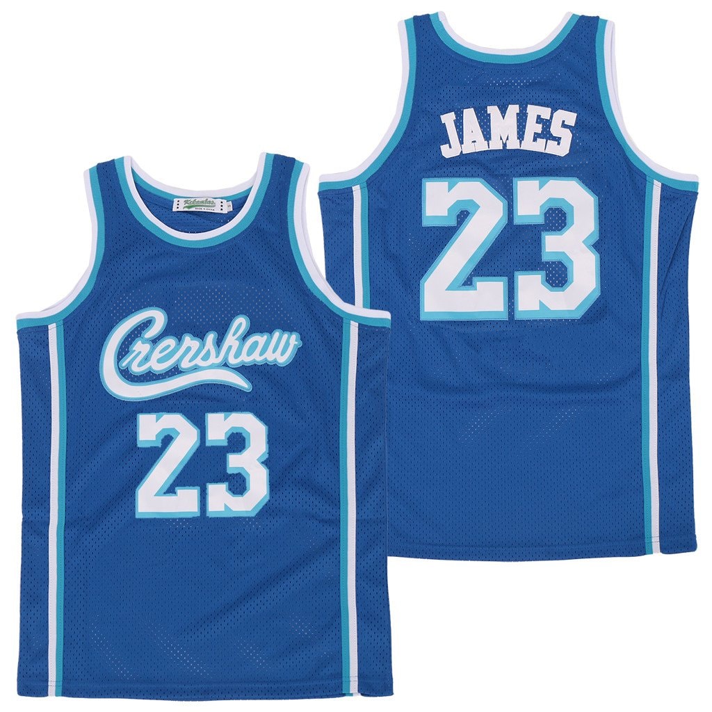 LeBron James #23 Crenshaw Swingman Jersey Blue Unisex Adult Sizes S-3XL