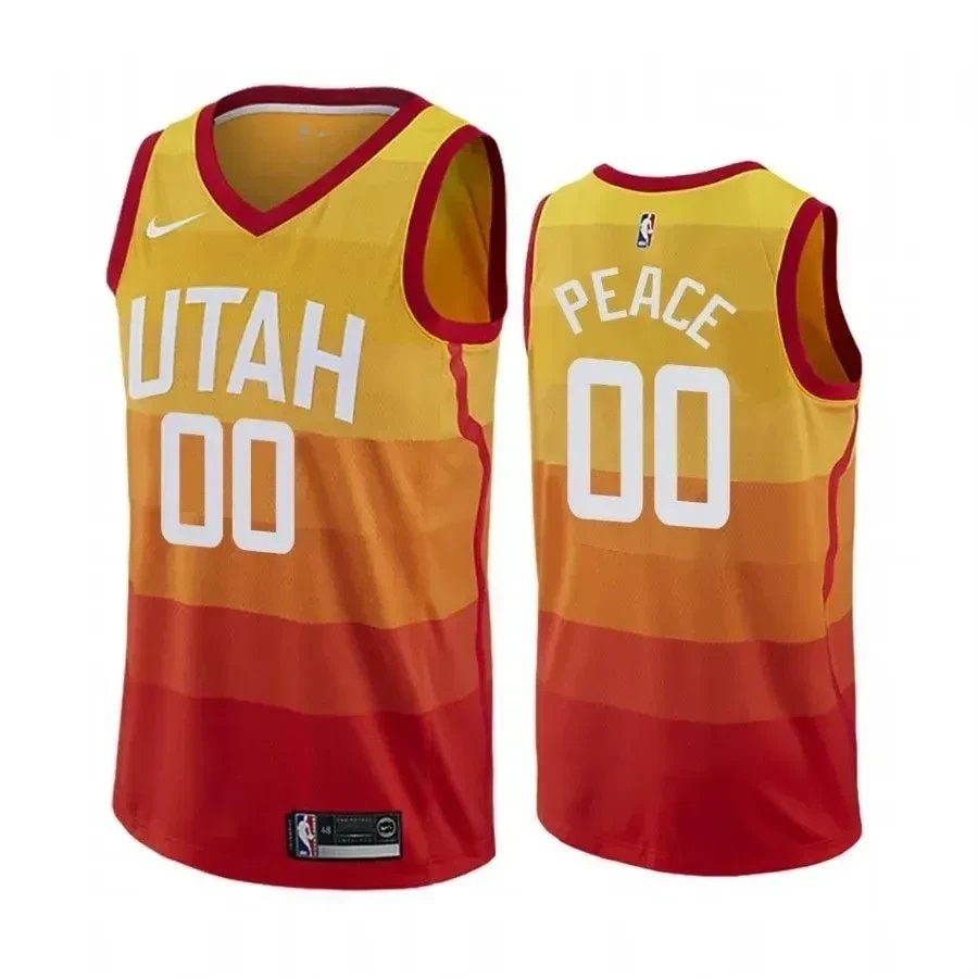 Men's Jordan Clarkson Peace Jazz City Multicolor Jersey S-3XL