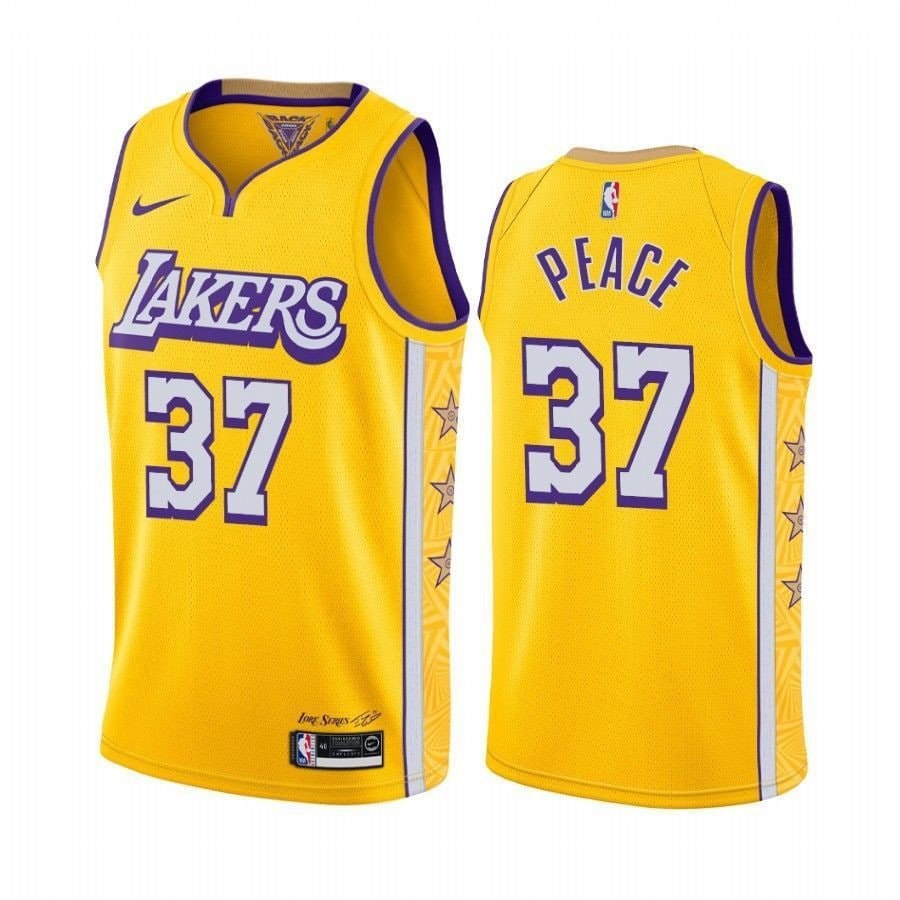 Men's Kostas Antetokounmpo Peace Lakers City Jersey Multicolor S-3XL