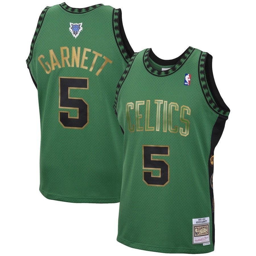 Basketball Team Kevin Garnett 5 Hall of Fame Swingman Jersey By Mitchell & Ness - Green - Mens Jersey