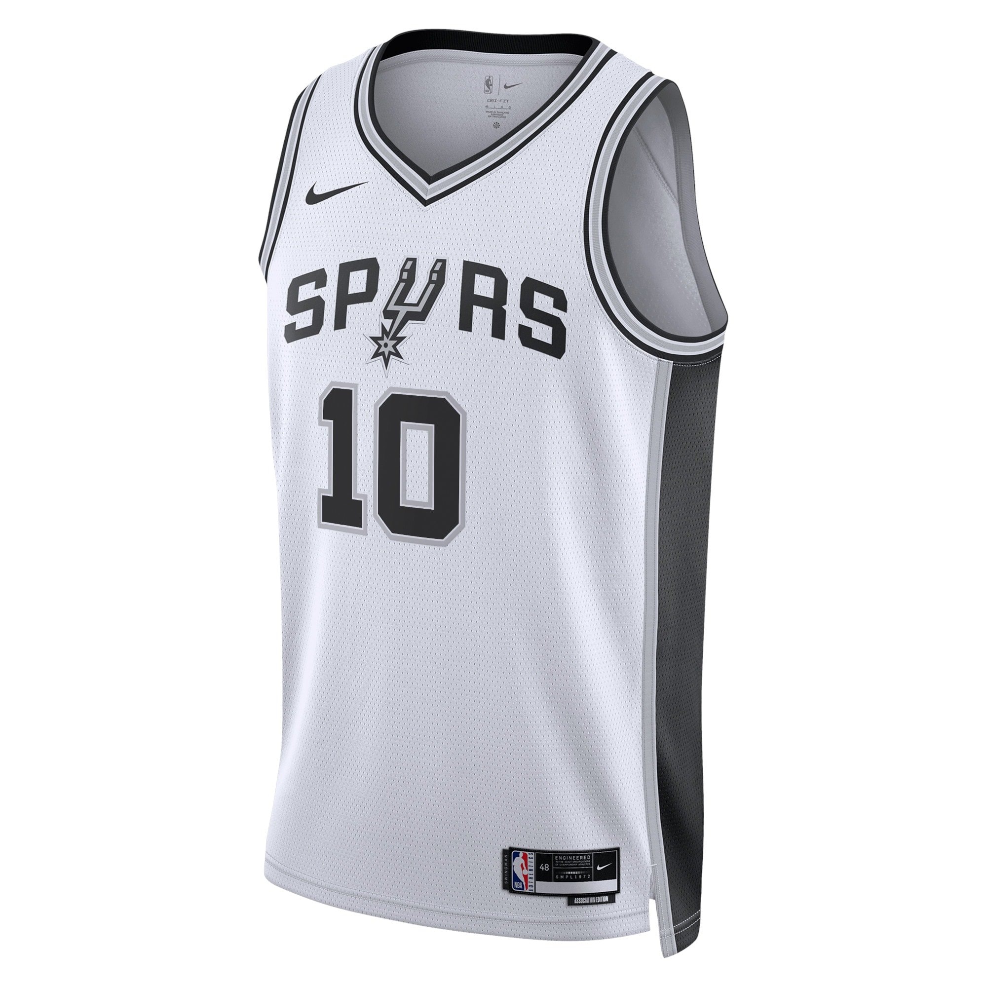 San Antonio Spurs Association Edition Swingman Jersey White Jeremy Sochan Unisex