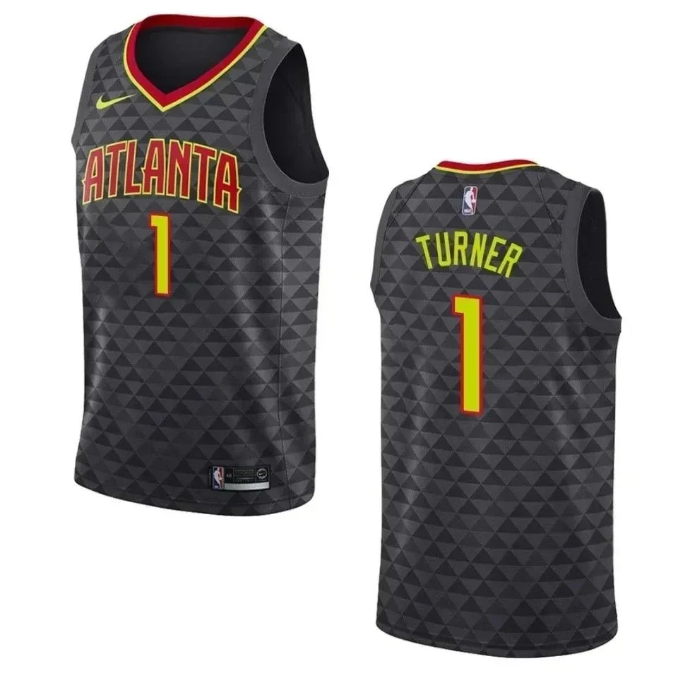Men's Atlanta Hawks Evan Turner Icon Swingman Jersey Black S-3XL