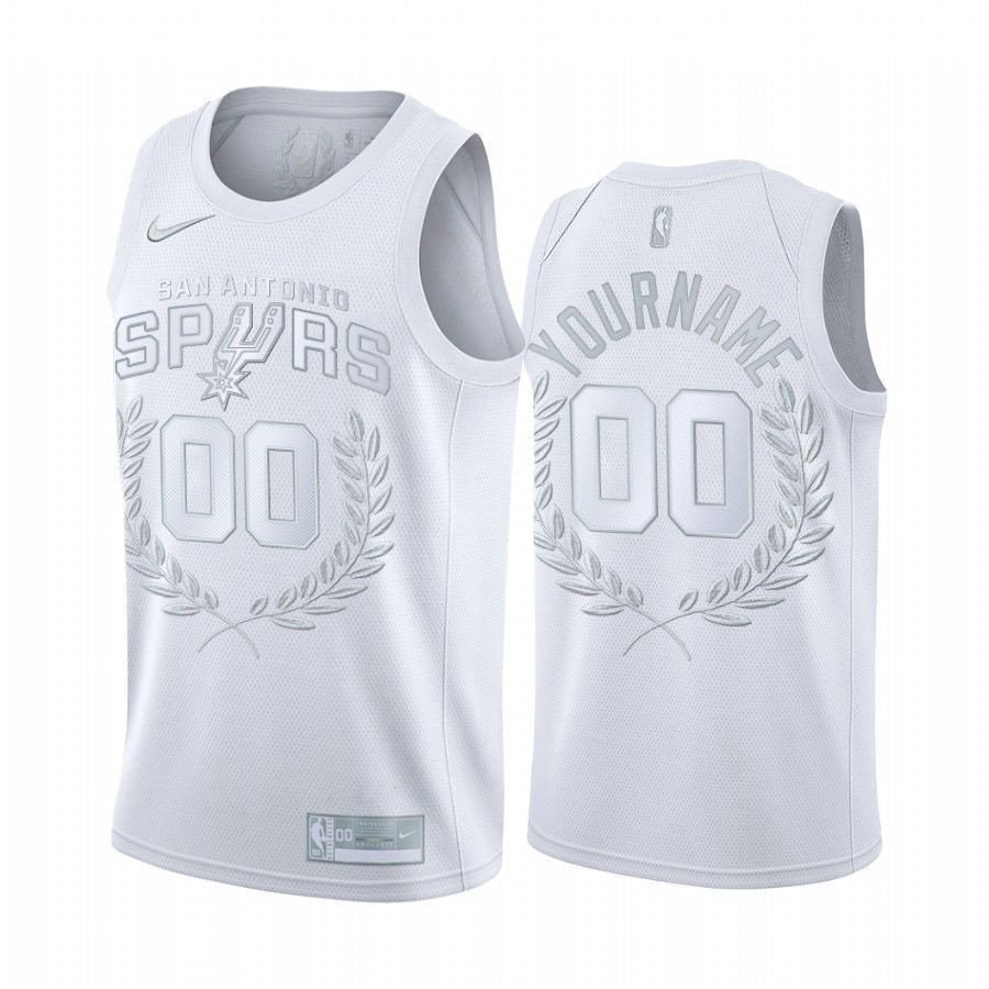 Men's Custom San Antonio Spurs White Glory Awards Jersey S-3XL Multicolor