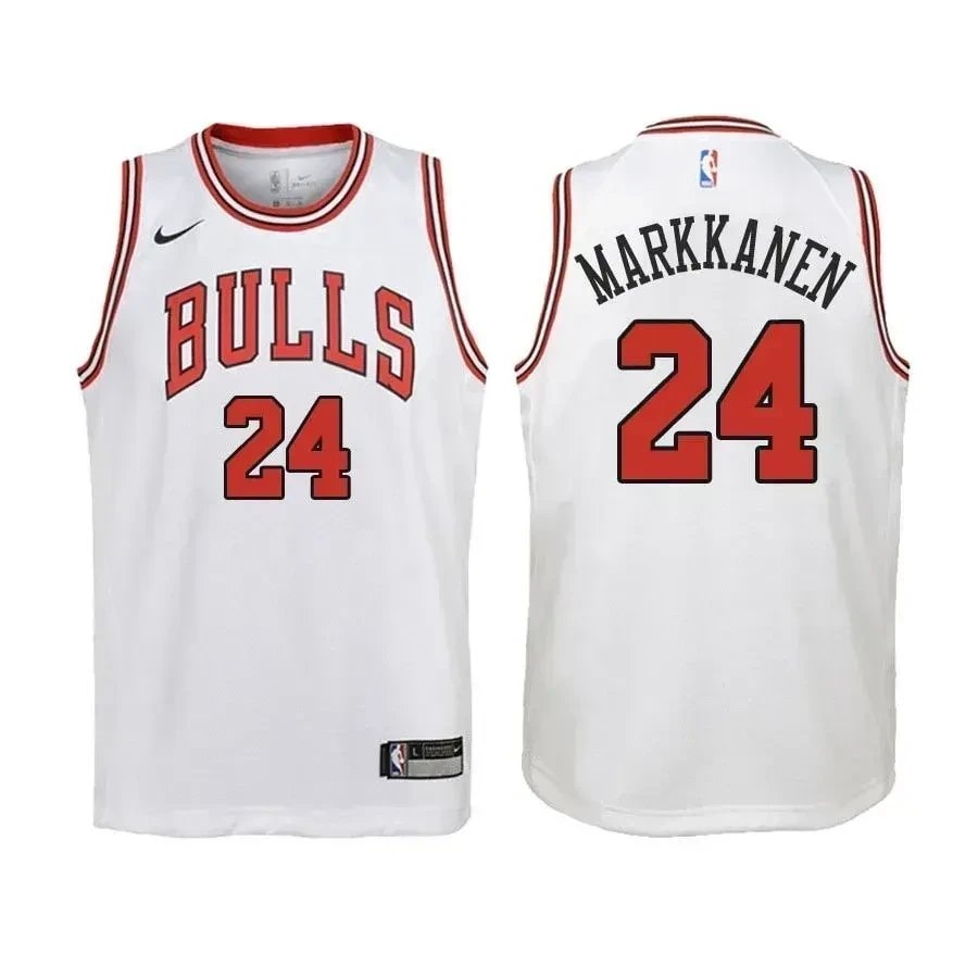 Youth Chicago Bulls Lauri Markkanen #24 Association Edition White Jersey Unisex