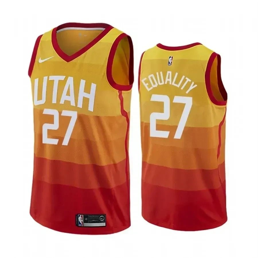 Men's Rudy Gobert Equality Jazz City Multicolor Basketball Jersey S-3XL