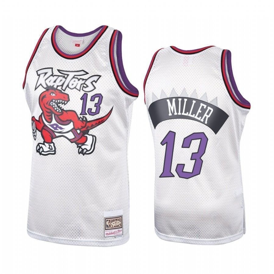 Men's Toronto Raptors Malcolm Miller Platinum Hardwood Classics Jersey #13