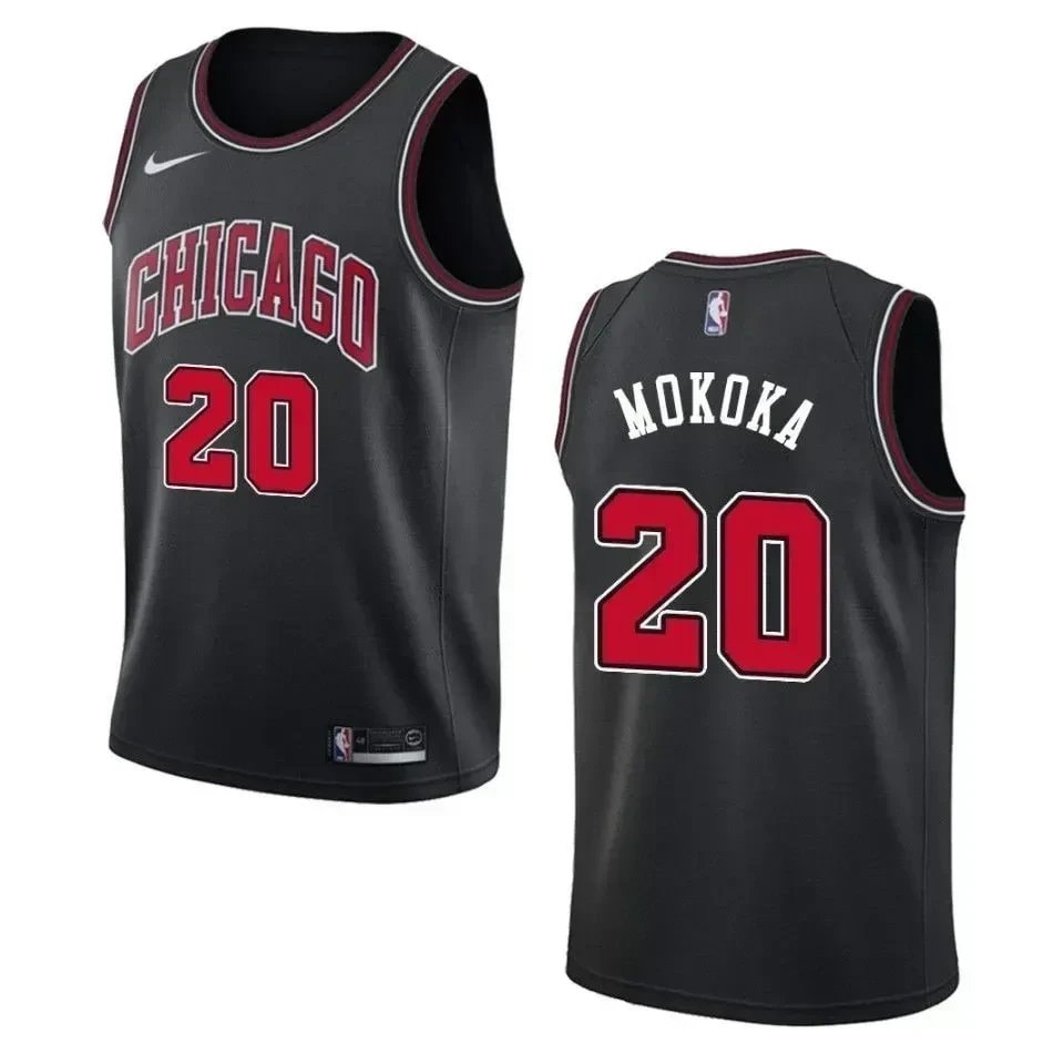 Men's Chicago Bulls Adam Mokoka 20 Statement Swingman Jersey Black