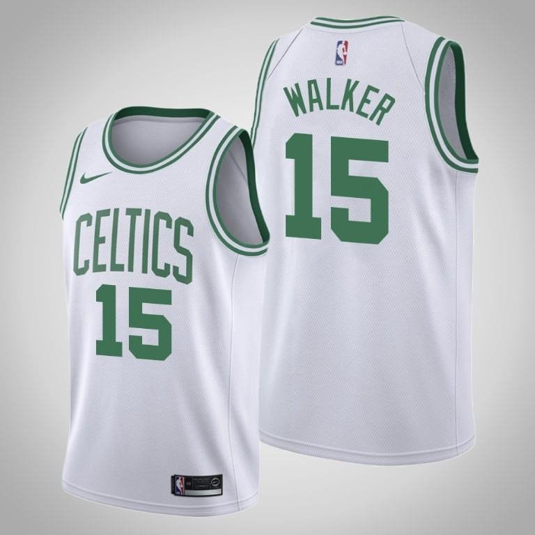 Men's Basketball Team Kemba Walker 15 White Swingman Jersey - Association - Men Jersey